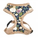 Harnais chien réglable Pinkaholic FLEUR Navy : Couleur:Bleu Marine, Taille:L. Cou 39 cm. Poitrail 52 à 67 cm