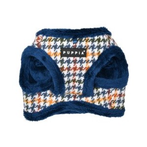 Harnais veste pour chien Puppia  à carreaux avec fourrure pour l'hiver
