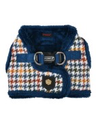 Harnais veste pour chien Puppia  à carreaux avec fourrure pour l'hiver