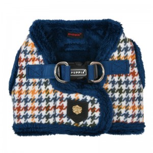 Harnais veste pour chien Puppia  à carreaux avec fourrure pour l'hiver