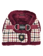 Harnais veste pour chien Puppia  à carreaux avec fourrure pour l'hiver