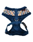 Harnais pour chien Puppia ajustable à carreaux avec fourrure pour l'hiver