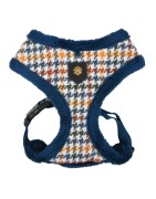 Harnais pour chien Puppia ajustable à carreaux avec fourrure pour l'hiver