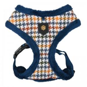 Harnais pour chien Puppia ajustable à carreaux avec fourrure pour l'hiver