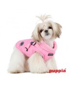 Manteau pour chien Puppia Mountaineer | Rose avec harnais intégré