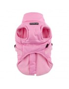 Manteau pour chien Puppia Mountaineer | Rose avec harnais intégré