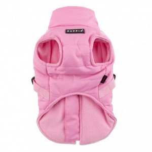 Manteau pour chien Puppia Mountaineer | Rose avec harnais intégré