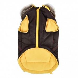 Manteau Orson marron avec harnais intégré | Puppia
