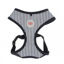 Harnais réglable pour chien | Puppia BOBBY | Rayé marine : Taille PUPPIA:XL - Cou 43 cm, Poitrail 55/80 cm