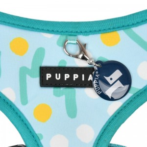 Harnais réglable pour chien | Puppia FETE | Impriblé bleu festif