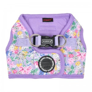 Harnais veste pour chien | PUPPIA LITA | Motif fleur violet
