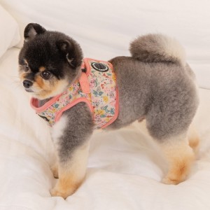 Harnais veste pour chien | PUPPIA LITA | Motif fleur Rose