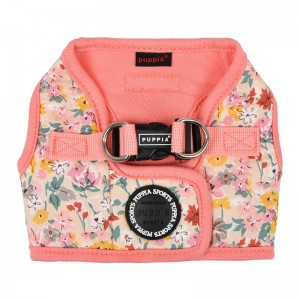 Harnais veste pour chien | PUPPIA LITA | Motif fleur Rose