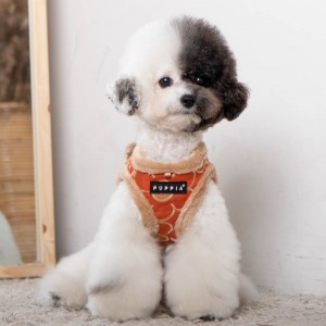 Harnais ajustable pour chien | PUPPIA FLORENT | Orange avec fourrure