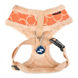 Harnais ajustable pour chien | PUPPIA FLORENT | Orange avec fourrure