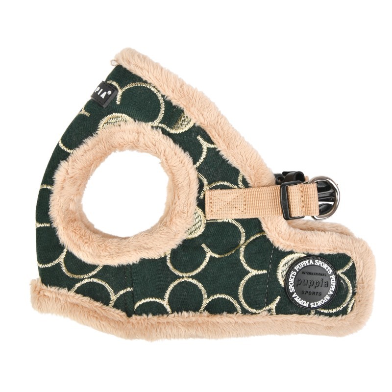 Harnais veste pour chien avec fourrure | PUPPIA Florent| Kaki
