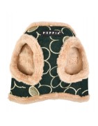 Harnais veste pour chien avec fourrure | PUPPIA Florent| Kaki
