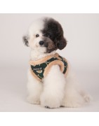 Harnais veste pour chien avec fourrure | PUPPIA Florent| Kaki