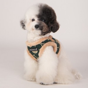 Harnais veste pour chien avec fourrure | PUPPIA Florent| Kaki