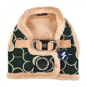 Harnais veste pour chien avec fourrure | PUPPIA Florent| Kaki