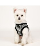 Harnais veste pour chien avec fourrure | PUPPIA SHEPHERD| Noir
