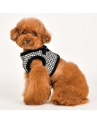 Harnais veste pour chien avec fourrure | PUPPIA SHEPHERD| Noir
