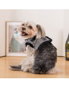 Harnais veste pour chien avec fourrure | PUPPIA SHEPHERD| Noir