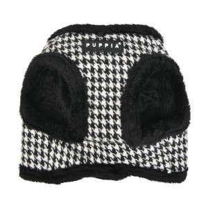 Harnais veste pour chien avec fourrure | PUPPIA SHEPHERD| Noir