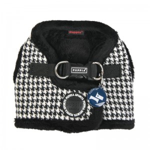 Harnais veste pour chien avec fourrure | PUPPIA SHEPHERD| Noir