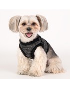 Harnais veste pour chien avec fourrure | PUPPIA HEPATICA| Noir