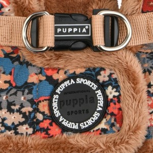 PUPPIA GIANNI | Harnais veste chien motif Liberty beige avec fourrure