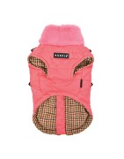 Manteau pour chien fourré et harnais intégré | Puppia Donavan | Rose