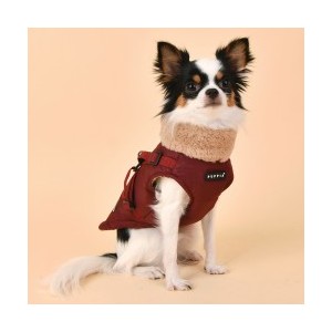 Manteau pour chien fourré et harnais intégré | Puppia Donavan | Bordeaux