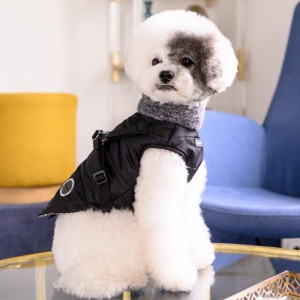 Manteau pour chien fourré et harnais intégré | Puppia Donavan | Noir