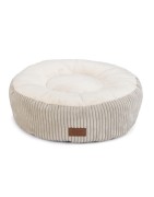 Coussin chat, petit chien ou chiot en VELOURS côtelé |  Ø 50 cm