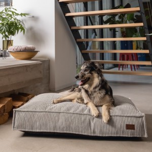 Matelas chien ou chiot en VELOURS côtelé | Marron