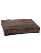 Matelas chien ou chiot en VELOURS côtelé | Marron
