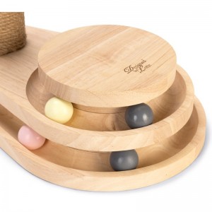 Griffoir chat avec boulier et jouet suspendu | Designed by Lotte Inez