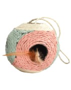 Jouet pour chat | Griffoir FACETTE en corde avec plumes