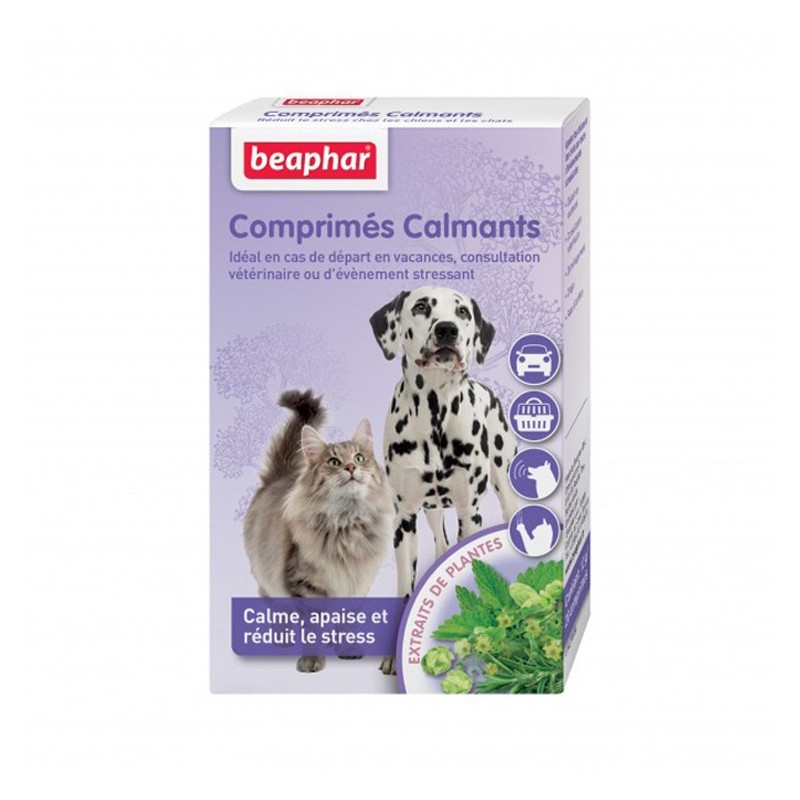 Boite de 20 comprimés calmant pour chien et chat contre le stress et les problèmes comportementaux | Beaphar
