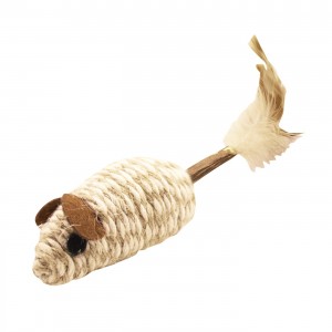 Jouet chat souris en sisal avec queue Matatabi | 13 cm