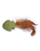 Jouet chat | Champignon MATATABI avec plumes | 12 cm