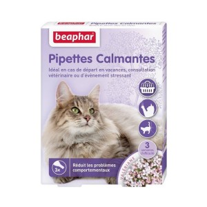 Boite de 3 pipettes calmantes pour chat contre le stress et les problèmes comportementaux | Beaphar