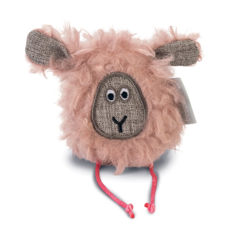Peluche pour chat | Jouet Mouton rose | 12 cm