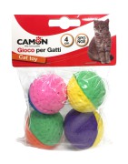 Sachet de 4 balles en mousse pour chat et chaton