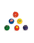 Lot de 6 jouets balles latex sonores pour petit chien | 7 cm