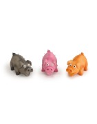 Jouet pour chien | Cochon latex sonore avec picots | 10 cm