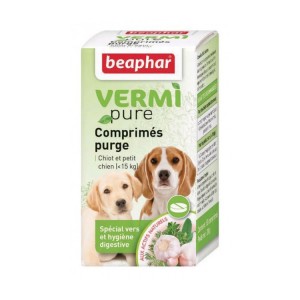 Boite de 50 comprimés purge aux plantes VERMIpure pour chien | Beaphar