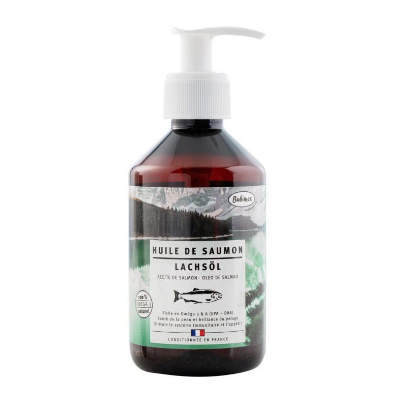 Huile de saumon un complément alimentaire pour chien | Anti-chute des poils, peau saine |250 ml