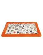 Le Tapis Collection MILK AND SUGAR | Orange avec personnages Moofia
